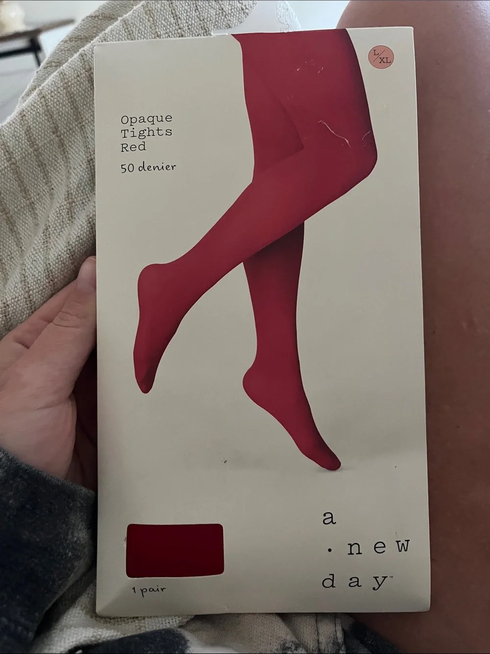 a new day Red Opaque Tights - 50 Denier